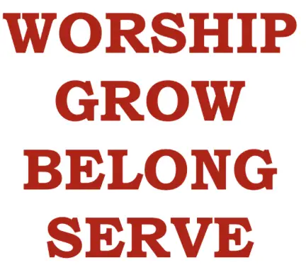 mission-wording Worship, grow, belong, serve